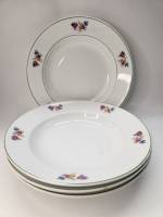 Тарелки суповые большие ЗИК Конаково 4 штуки 50-е годы