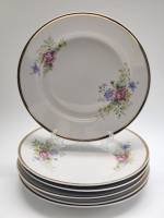 Тарелки столовые 6 штук Дулево фарфор СССР диаметр 24 см 