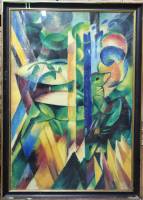 Репродукция Марк Франц Горные козы в раме под стеклом