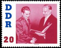 (1961-060) Марка Германия (ГДР) "Титов и Ульбрихт"    Визит Титова в ГДР II Θ