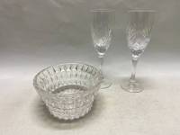 Салатник и 2 фужера хрусталь
