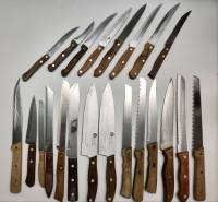 Ножи кухонные 20 шт с деревянными ручками Apollo Tramontina Bergner и другие