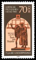 (1988-017) Марка Германия (ГДР) "Фауст и Мефистофель"    Ярмарка, Лейпциг III O