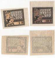 1922-036-37 Серия Набор марок 2 шт РСФСР  Октябрьская революция 5 лет III O