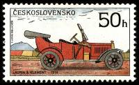 (1988-013) Марка Чехословакия "Лаурин Клемент 1914"    Исторические автомобили III Θ