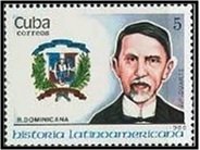 (1988-081) Марка Куба "Х. Дуарте (Доминиканская республика)"    История Латинской Америки III Θ