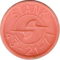 1994 Жетон метро Украина Харьков STANK  Сплошные точки Красный непрозрачный пластик  XF