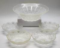 Салатники миски фруктовницы пластик СССР имитация хрусталя винтаж 5 предметов