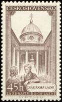 (1956-012) Марка Чехословакия "Марианске Лазне"    Чехословацкие Спа III Θ