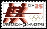 (1988-057) Марка Германия (ГДР) "Бокс"    Летние ОИ 1988, Сеул III O