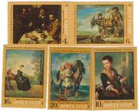 1972-066-70  Серия Набор марок (5 шт) СССР   Зарубежная живопись III O