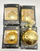 Елочные игрушки золотые шары 4 шт 