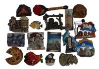 Магниты, набор 17 шт., керамика, дерево (сост. на фото)