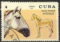 (1972-043) Марка Куба "Андалузская лошадь"    Лошади III Θ