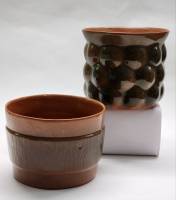 Вазы Кашпо обливная керамика СССР 2 штуки