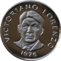 1976 Монета Панама 2,5 сентесимо Викториано Лоренсо Медь-Никель  PROOF