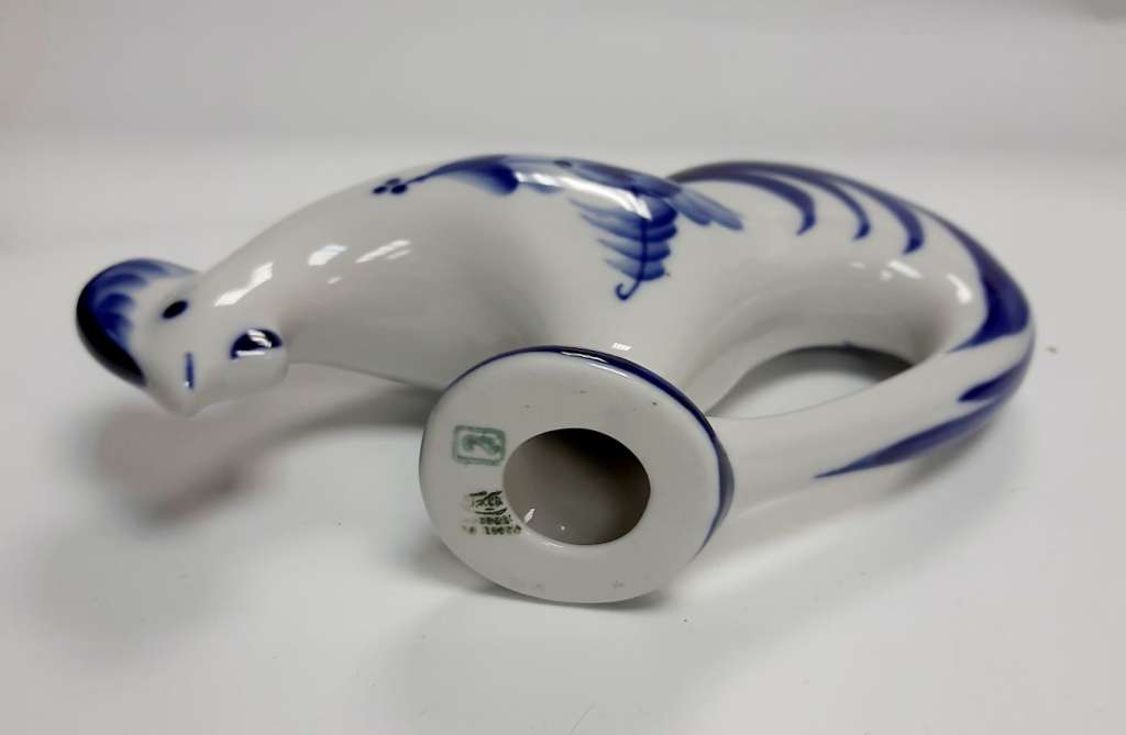 Фарфоровый сувенир "Петушок", гжель