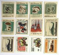 Спичечная этикетка "Ассорти", 12 шт, СССР (сост. на фото)