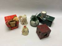 Свечи 6 шт в наборе разной форме, в подсвечнике и без