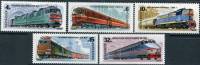 1982-037-41 Серия Набор марок 5 шт СССР  Локомотивы III O
