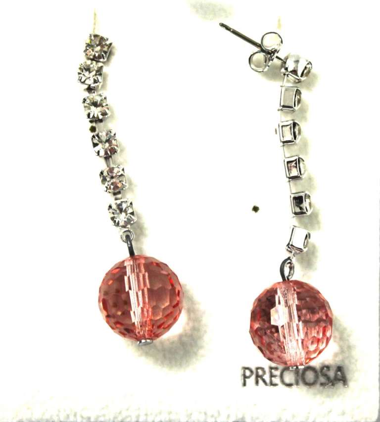 Серьги-гвоздики, нерж. сталь, кристаллы, Чехия, новые