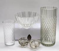 Салатник стакан солонка ваза рифленое стекло СССР