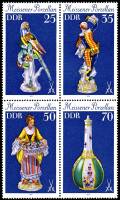 (1979-088) Лист (4 м 2х2) Германия (ГДР) "Фарфор (2)"    Мейсенский фарфор III Θ