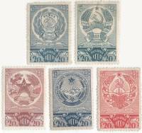 1938-23 27 31-33 Серия Набор марок 5 шт СССР  Выборы в Верховные Советы II O