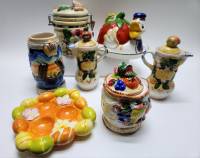 Яркая столовая посуда с лепниной 7 предметов Масленка Кружка Петербург Банки д\хранения