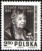 (1964-074) Марка Польша "Элеонора Рузвельт"   80 лет со дня рождения Э. Рузвельт II Θ