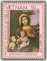 (1984-118) Марка Вьетнам "Мадонна Болоньини"    450 лет со дня смерти Антонио Корреджо III Θ