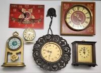 Часы будильник Янтарь Витязь Сивани 70 лет Победы кварц механика 6 штук СССР винтаж в ремонт