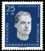(1960-010) Марка Германия (ГДР) "Густль Сандтнер"    Герои сопротивления II Θ