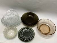 Конфетница фруктовица салатник цветное и прозачное стекло, 10 шт