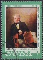 (1974-019) Марка Куба "Портрет мужчины"    Музей в Гаване III Θ