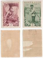 1935-39 40 Серия Набор марок 2 шт СССР  М.И. Калинин 60 лет со дня рождения II O