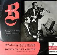 Пластинка виниловая Л. Бетховен Сонаты № 2, 10  А. Плоцек И. Паленичек Supraphon 300 мм. Excellent