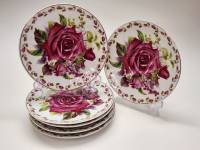Чайные блюдца 6 штук Yamasen Япония Роза