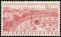 (1955-056) Марка Чехословакия "Шахтерский поселок"    Строительство социализма в ЧССР I Θ