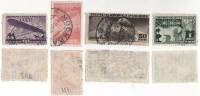 1931-06 08-10 Серия Набор марок 4 шт СССР Перф лин 12¼  Дирижаблестроение II Θ