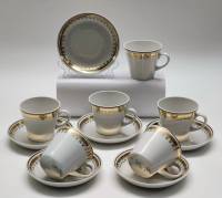 Кофейные пары 6 шт чашки блюдца фарфор Пролетарий СССР винтаж 1960-е