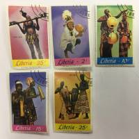 --  Набор марок Либерия 5 шт.  Гашёные , III Θ