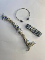 Браслет из натуральных и искусственных материалов 3 шт