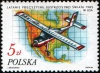(1986-032) Марка Польша "Полет, В. Нич"    Успехи польских спортсменов в 1985 году III Θ