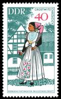 (1968-022) Марка Германия (ГДР) "Кроствиц"    Национальные костюмы III Θ