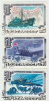 1984-033-35 Серия Набор марок 3 шт СССР 5 15 45 коп  Героический поход Челюскина 50 лет III Θ