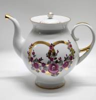 Чайник доливной Свадебный ЛОЗ фарфор