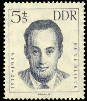 (1962-054) Марка Германия (ГДР) "Рене Блик"    Анти-фашисты III Θ