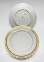 Тарелки десертные золотая кайма, Пролетарий, СССР, 6 шт