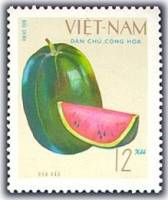 (1970-027) Марка Вьетнам "Арбуз "   Бахчевые культуры III Θ